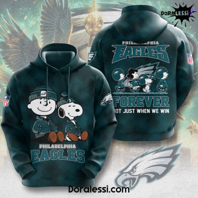 Philadelphia Eagles NFL X Peanuts Forever Not Just When We Win Hoodie