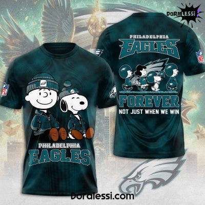 Philadelphia Eagles NFL X Peanuts Forever Not Just When We Win T-Shirt