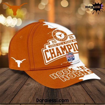 Texas Longhorns Chick Fil A Peach Bowl Champions Hook Em Horns Classic Cap