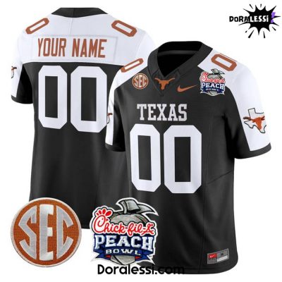 Texas Longhorns Chick Fil A Peach Bowl Limited Custom Football Jersey