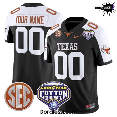 Texas Longhorns Goodyear Cotton Bowl Limited Custom Football Jersey