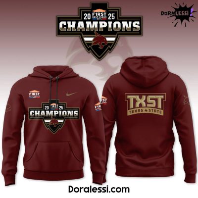 Texas State Bobcat Football First Responder Bowl Champions Hoodie