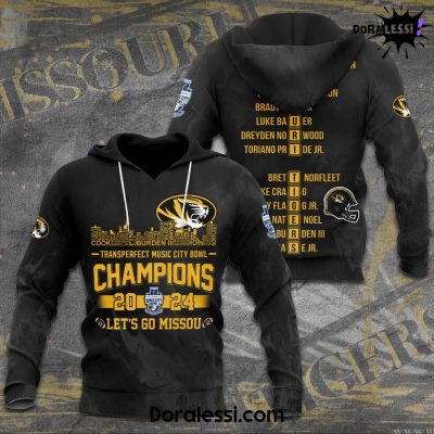 Transperfect Music City Bowl Champions Let Go Missou Black Hoodie