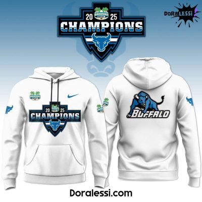 UB Bulls Football Bahamas Bowl Champions White Hoodie