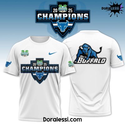 UB Bulls Football Bahamas Bowl Champions White Tee