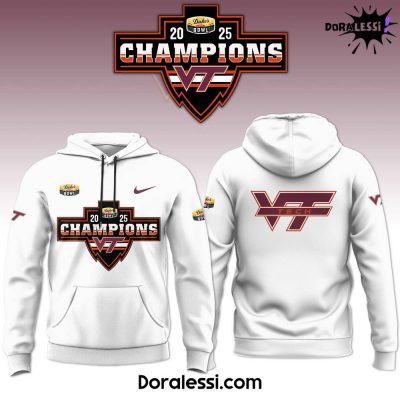 Virginia Tech Football Duke’s Mayo Bowl Champions White Hoodie