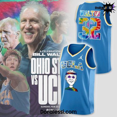 UCLA Honors the Late Bill Walton Meme Face Basketball Jersey