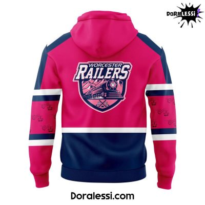 Worcester Railers PINK IN THE RINK Hoodie