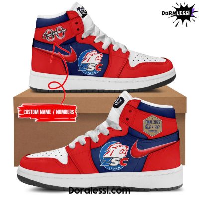 ZSC Lions Champions CHL Air Jordan 1 Shoes