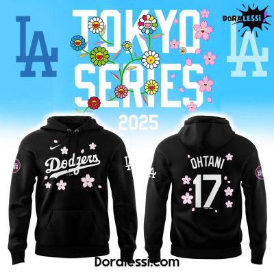 Los Angeles Dodgers OHTANI Tokyo Series 2025 Black Hoodie