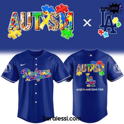 Los Angeles Dodgers x Autism Awareness Baseball Jersey