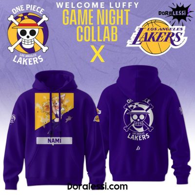 Los Angeles Lakers X Nami Straw Hat Pirates Hoodie